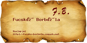 Fucskó Borbála névjegykártya