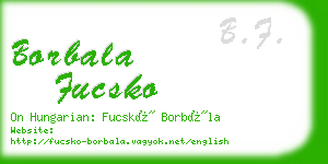 borbala fucsko business card